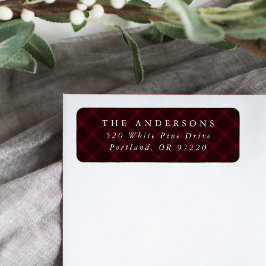 Returadressen Brushed Burgundy Play Helgdag Returadress Etikett