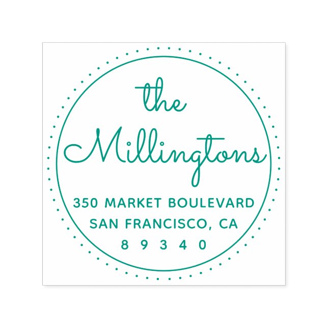 Returadressen chic Round Självfärgande Stämpel (Design)