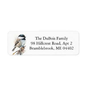 Returadressen Chickadee Bird Nature Returadress Etikett