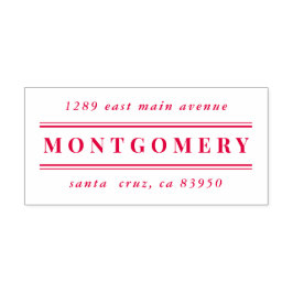 Returadressen Classy Contemporary Family Namn Självfärgande Stämpel