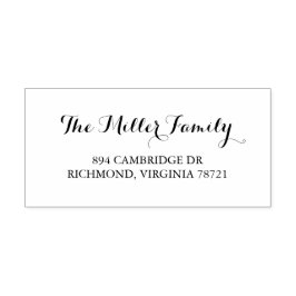 Returadressen Classy Family Namn Självfärgande Stämpel