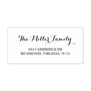 Returadressen Classy Family Namn Självfärgande Stämpel