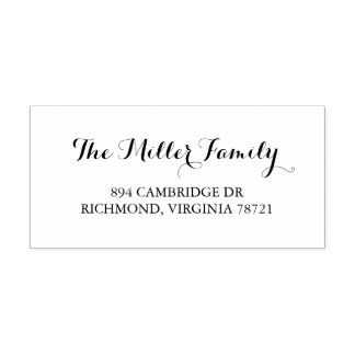 Returadressen Classy Family Namn Självfärgande Stämpel