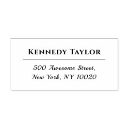 Returadressen coola Trendig Eget namn Skripttext Självfärgande Stämpel