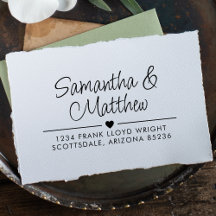 Returadressen Cute Heart med minimalt skript, Bröl