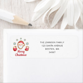 Returadressen Cute Santa Returadress Etikett