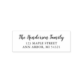 Returadressen Cute Script New Home Självfärgande Stämpel