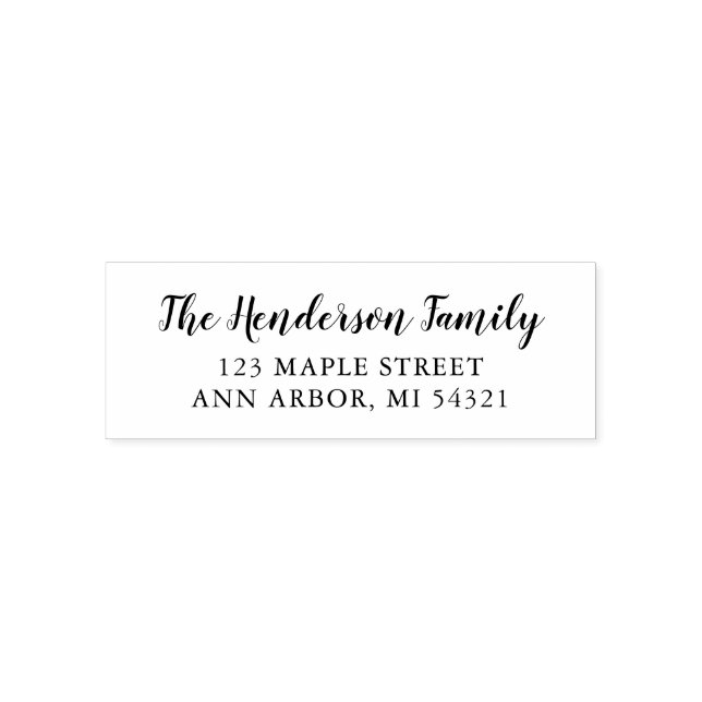 Returadressen Cute Script New Home Självfärgande Stämpel (Design)