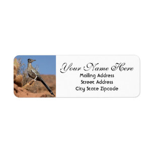 Returadressen Desert Roadrunner Returadress Etikett