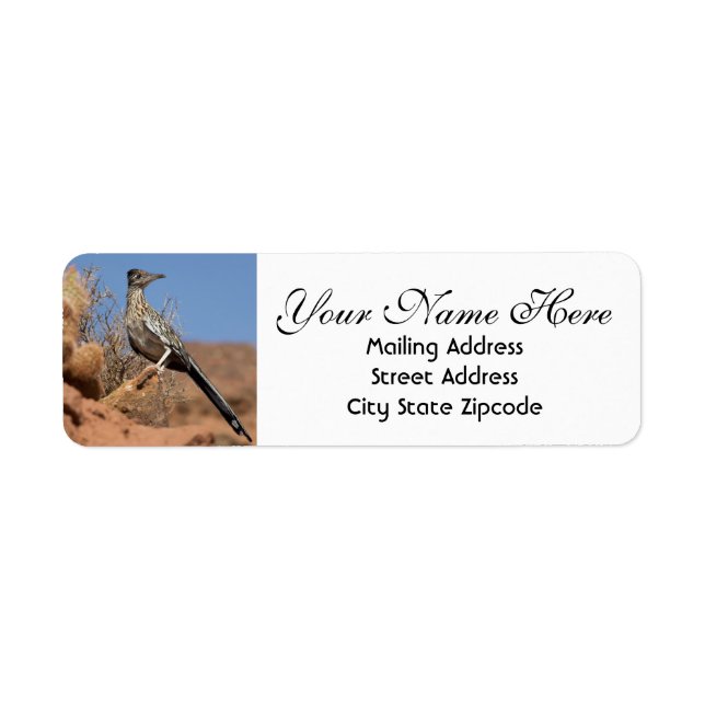 Returadressen Desert Roadrunner Returadress Etikett (Framsidan)