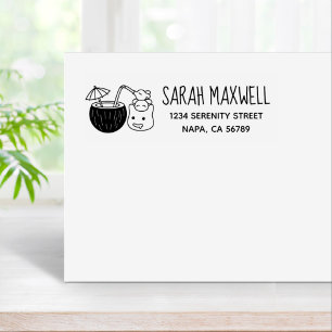 Returadressen Dra i kokosnötten i fånigets blob Sk Stämpel