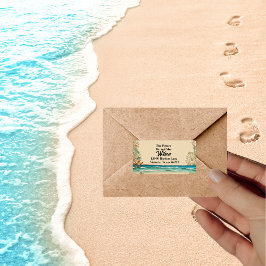 Returadressen Dream Beach ThLED Bröllop Adressetikett