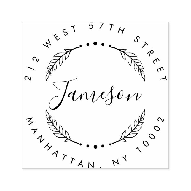 Returadressen Efternamn på anpassningsbarnas skrip Stämpel (Tryck)