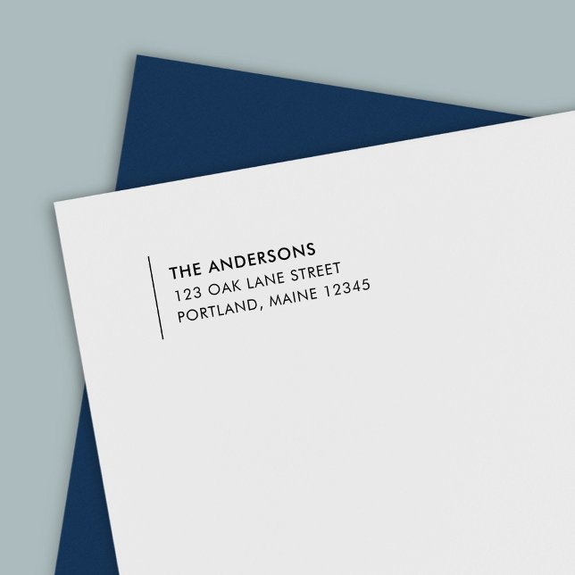 Returadressen Efternamn på modern linje Självfärgande Stämpel (Skapare uppladdad)