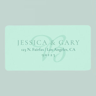Returadressen elegant Classy Light Teal & Jade Adressetikett