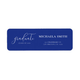Returadressen elegant Script Navy Blue Studenten Returadress Etikett