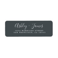 Returadressen elegant Script off-Black Bröllop