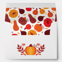 Returadressen Fall Thanksgiving Pumpkins Gourds