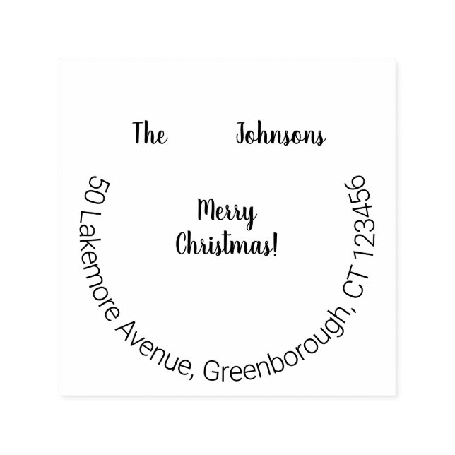 Returadressen Family Namn God jul Självfärgande Stämpel (Design)