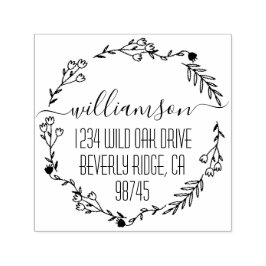 Returadressen Family Namn Självfärgande Stämpel