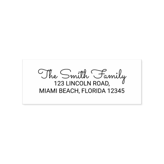 Returadressen Family Namn Stämpel (Tryck)