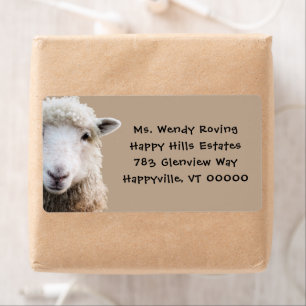 Returadressen Får Ansikte Wool Farmer Lamb Fraktsedel
