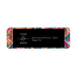 Returadressen Färgton i modern Bröllop Returadress Etikett