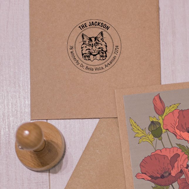 Returadressen för den norska skogsfamiljen stämpel (Skapare uppladdad)