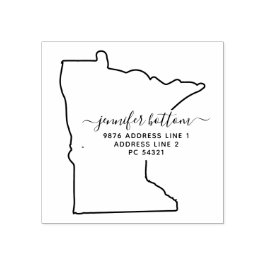 Returadressen för familjen Minnesota karta Stämpel