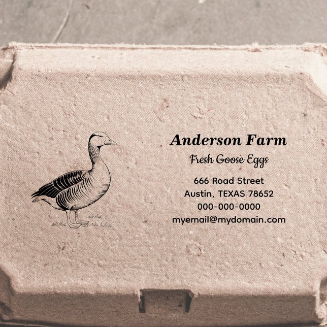 Returadressen för gårm Goose Eggs Självfärgande Stämpel (Farm Goose Eggs Return Address Self-inking Stamp)
