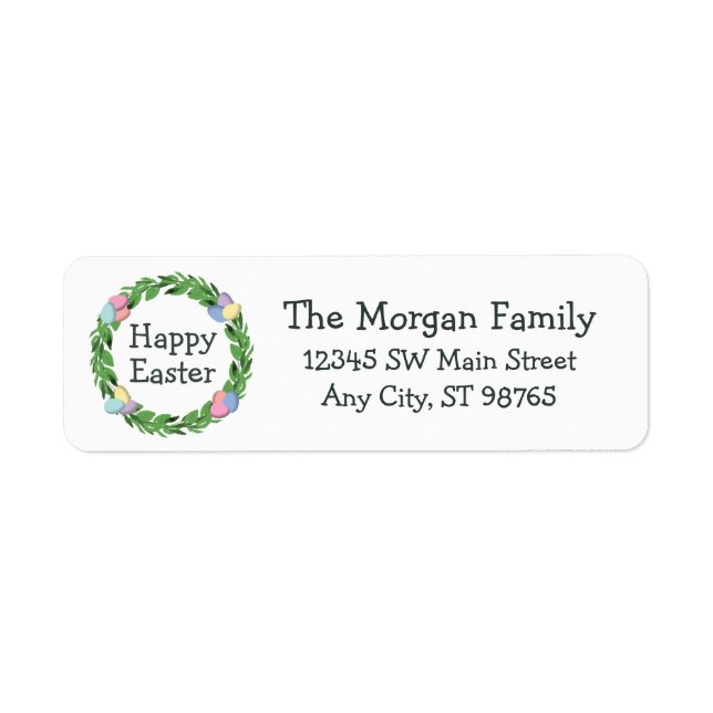 Returadressen för Glad påsk äggkläckningsfamilj Returadress Etikett (Framsidan)