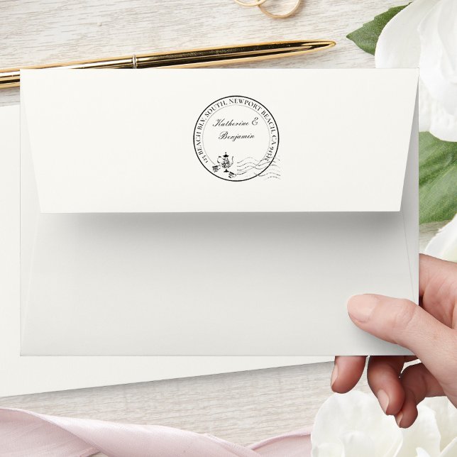 Returadressen för Möhippan Tea Party Bröllop Stämpel (Skapare uppladdad)