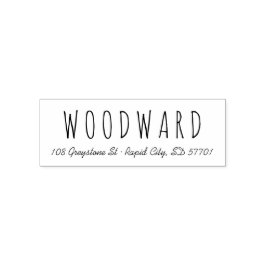 Returadressen Frimärke för enkel handskriftsskript Självfärgande Stämpel