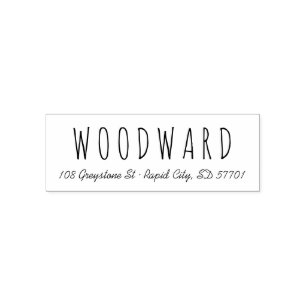 Returadressen Frimärke för enkel handskriftsskript Självfärgande Stämpel