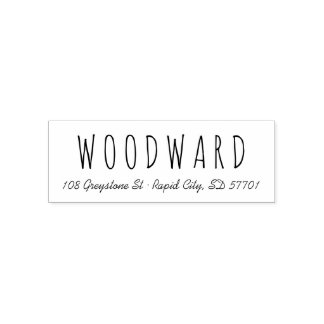 Returadressen Frimärke för enkel handskriftsskript Självfärgande Stämpel