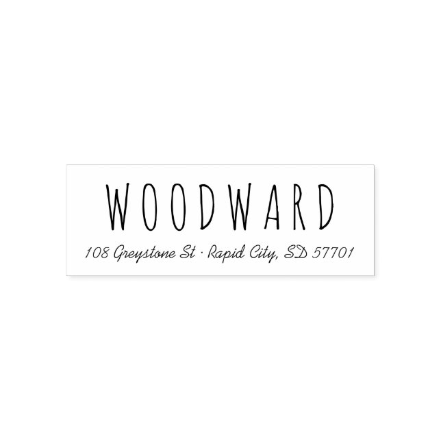 Returadressen Frimärke för enkel handskriftsskript Självfärgande Stämpel (Design)