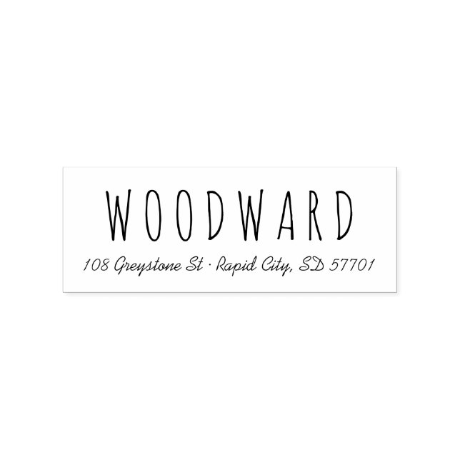 Returadressen Frimärke för enkel handskriftsskript Stämpel (Tryck)