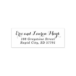 Returadressen Frimärke för snyggt Självfärgande Stämpel