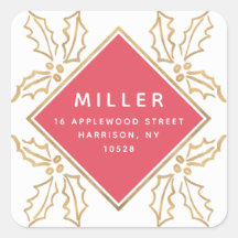 Returadressen Geo Hand plockade Guld Hollies Helgd