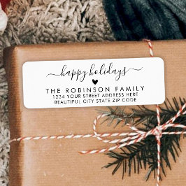 Returadressen glad helg Script-jul Returadress Etikett