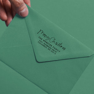 returadressen god jul roligt helgdag självfärgande stämpel