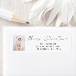 Returadressen god jul Script Photo Returadress Etikett