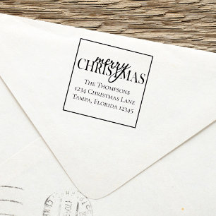 Returadressen god jul självfärgande stämpel