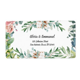 Returadressen Greenery Eucalyptus Blommigt Bröllop Fraktsedel