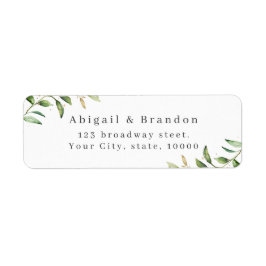 Returadressen Grey och Guld Rustic Bröllop Returadress Etikett