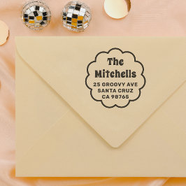 Returadressen Groovy Retro Daisy Ram Family Självfärgande Stämpel