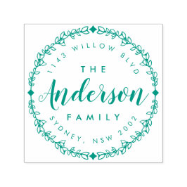 Returadressen Hand plockade Rustic Script Family Självfärgande Stämpel