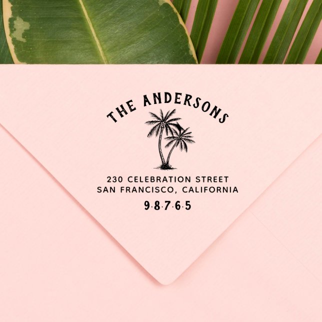 RETURADRESSEN HANDFLATAN TRÄD i NAMN i Stämpel (Rubber Stamp Mock-up)