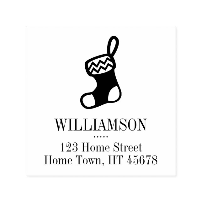 Returadressen Helgdag i lagerkvadrat Självfärgande Stämpel (Design)