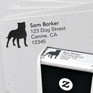 Returadressen Hund av  Stafford Bull Terrier Självfärgande Stämpel